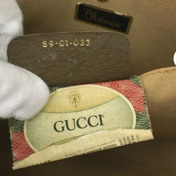 Authentic GUCCI Beige GG Logo Vintage Canvas Webbing Clutch - Picture 5 of 5